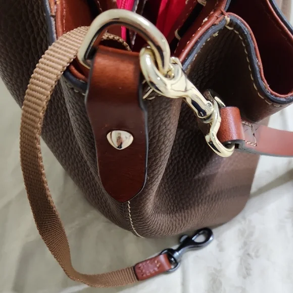 Dooney & Bourke Rich Brown Leather Satchel - Picture 15 of 16